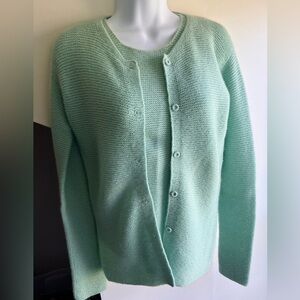 Isaac Mizrahi New York Cashmere Mint Green Knit Sweater